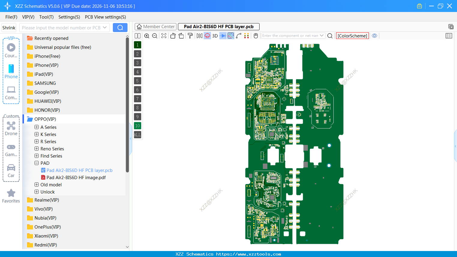 Pad Air2-BIS6D HF PCB Layer